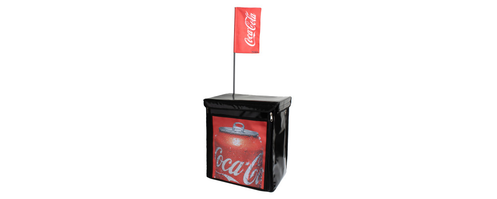 Mochila isotérmica personalizada para reparto de comida y bebida a domicilio y eventos - Mochila reparto bebida Coca Cola